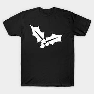 Christmas Mistletoe - Black and White T-Shirt